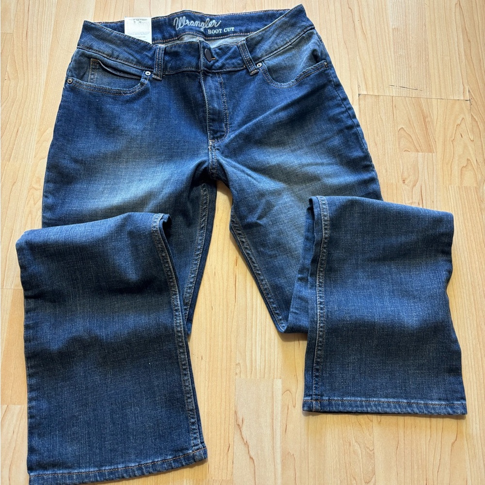 Wrangler Dark Blue Boot Cut Jeans
